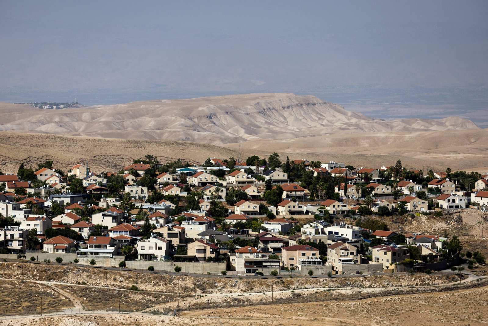 A general view shows the Jewish settlement of Kedar